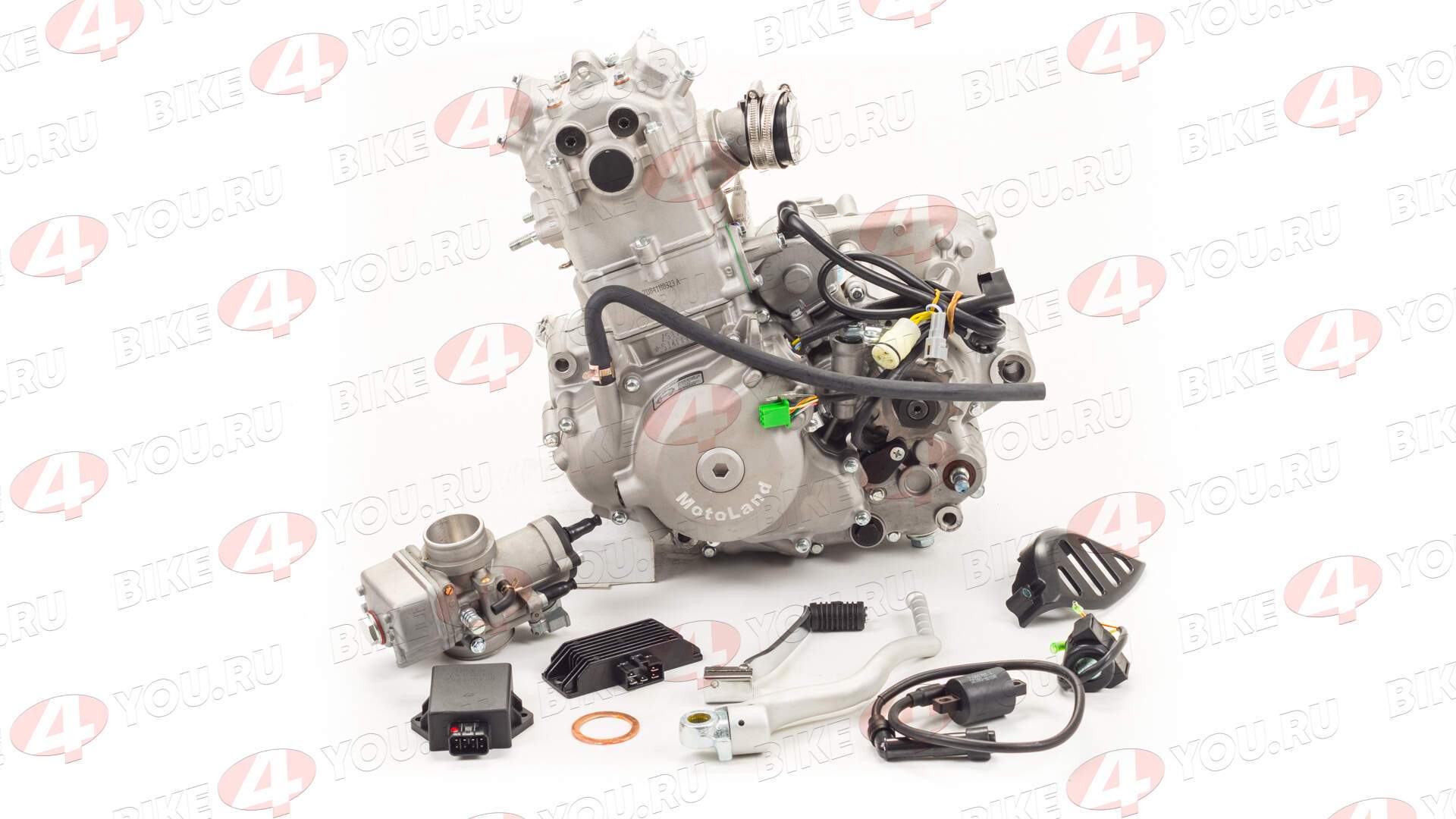 Двигатель 250см3 177MM NC250 (77x53,6) Zongshen 4 клапана/водянка, полный комплект